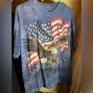Bald Eagle American Flag XL T
